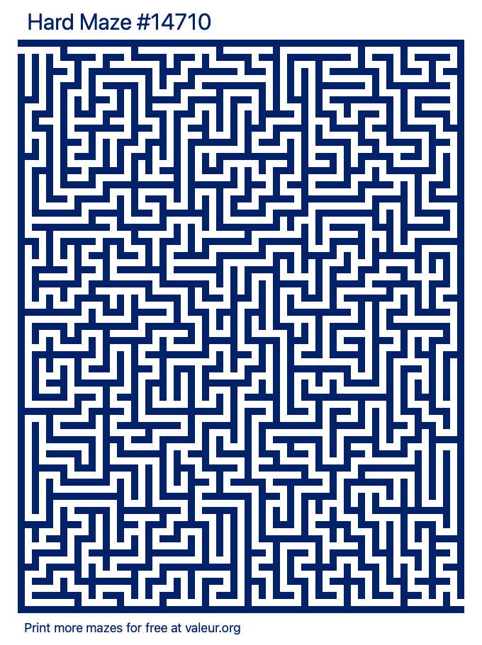 Free Printable Hard Maze number 14710