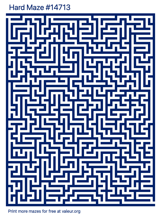 Free Printable Hard Maze number 14713