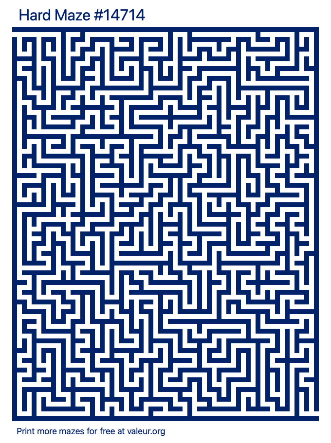 Free Printable Hard Maze number 14714