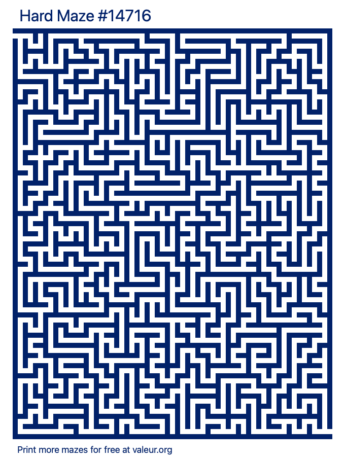 Free Printable Hard Maze number 14716