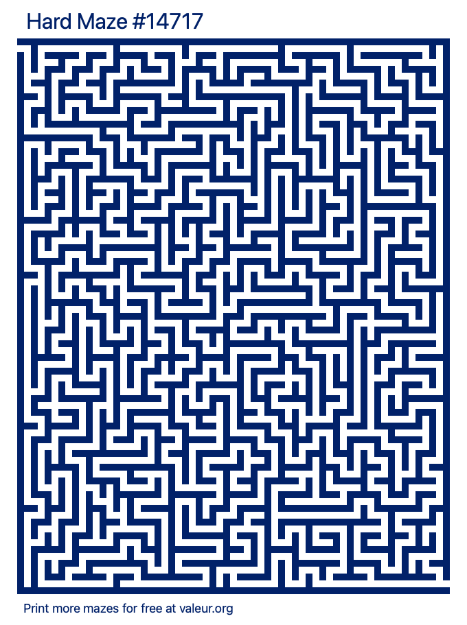 Free Printable Hard Maze number 14717