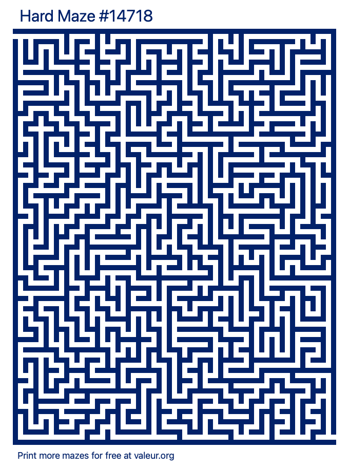 Free Printable Hard Maze number 14718