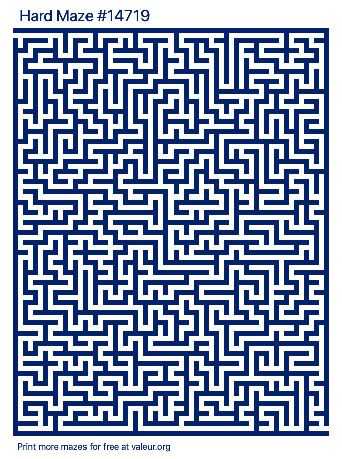 Free Printable Hard Maze number 14719