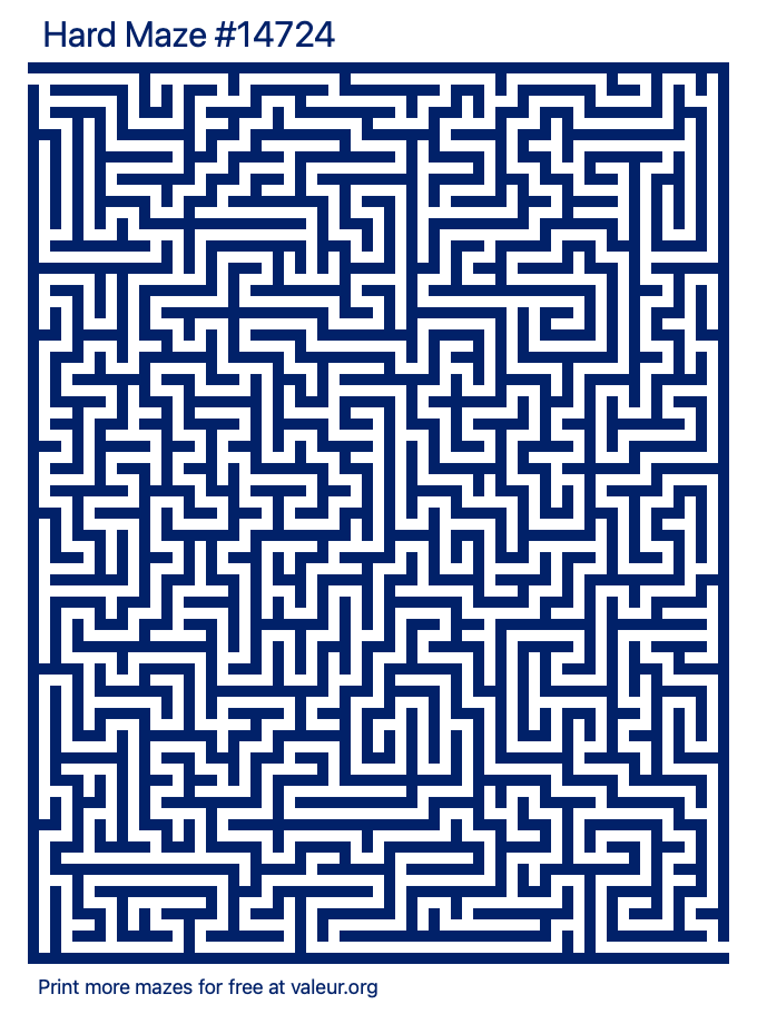 Free Printable Hard Maze number 14724