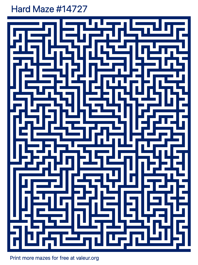 Free Printable Hard Maze number 14727