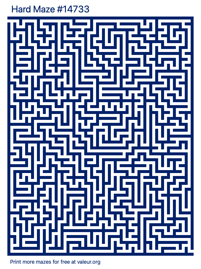 Free Printable Hard Maze number 14733