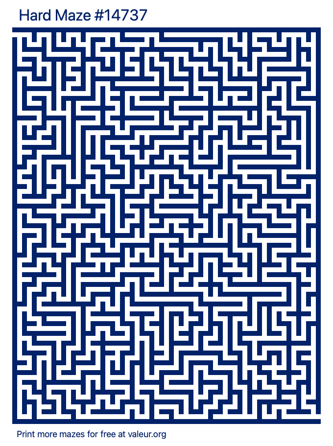 Free Printable Hard Maze number 14737