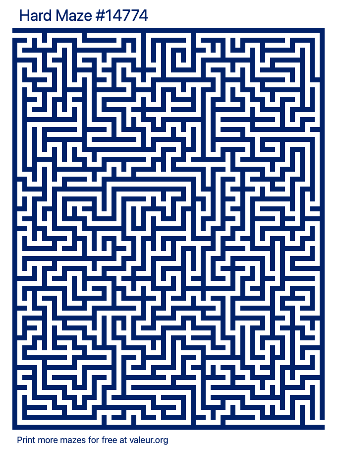 Free Printable Hard Maze number 14774