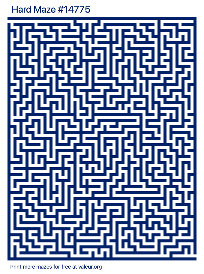 Free Printable Hard Maze number 14775