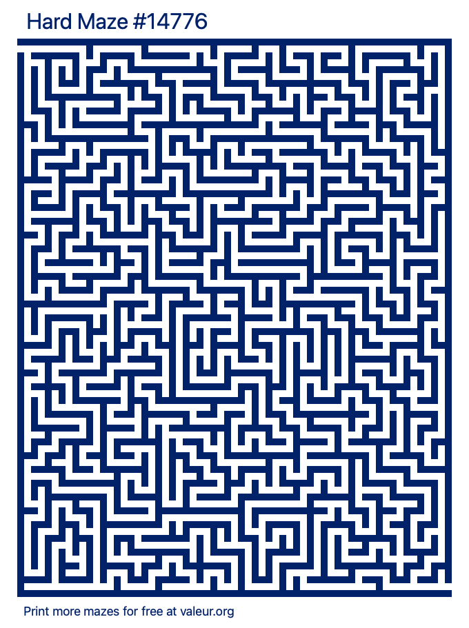 Free Printable Hard Maze number 14776