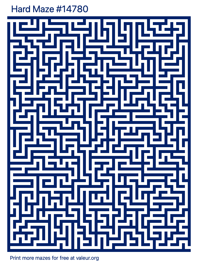 Free Printable Hard Maze number 14780