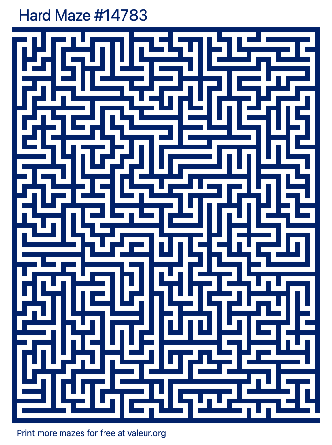 Free Printable Hard Maze number 14783