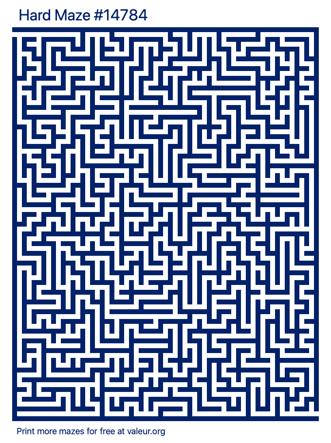 Free Printable Hard Maze number 14784