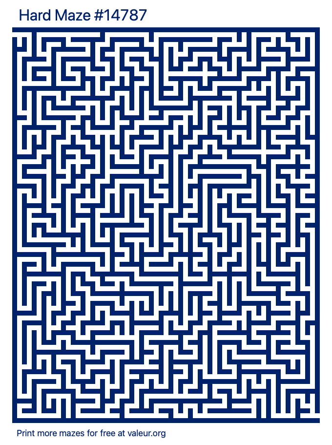 Free Printable Hard Maze number 14787