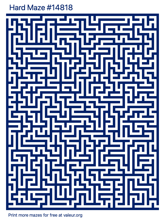 Free Printable Hard Maze number 14818