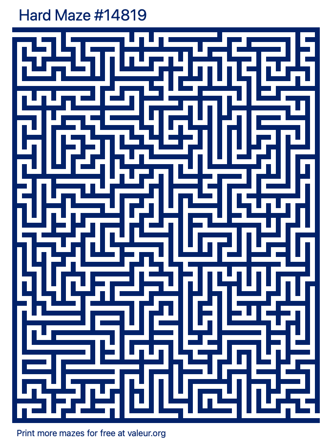 Free Printable Hard Maze number 14819