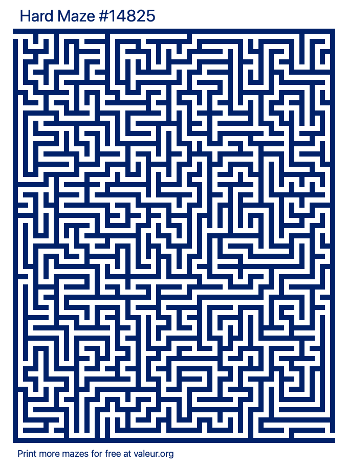 Free Printable Hard Maze number 14825