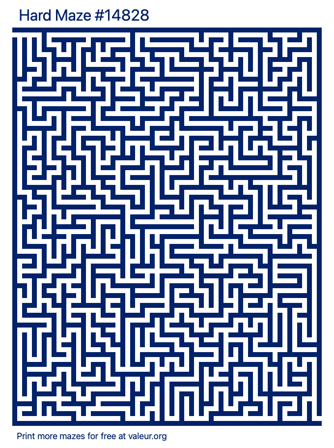 Free Printable Hard Maze number 14828