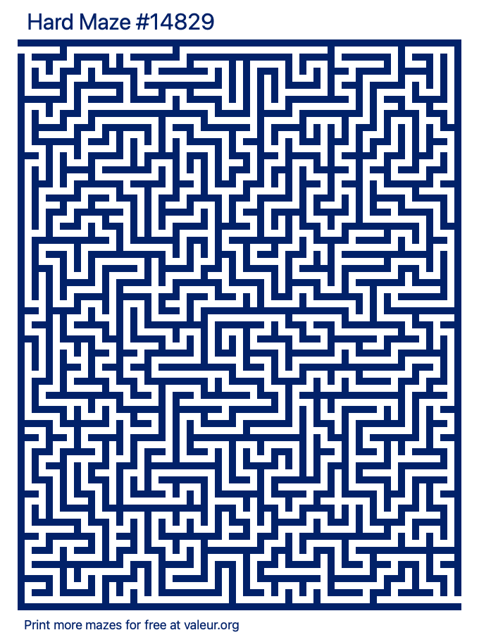 Free Printable Hard Maze number 14829