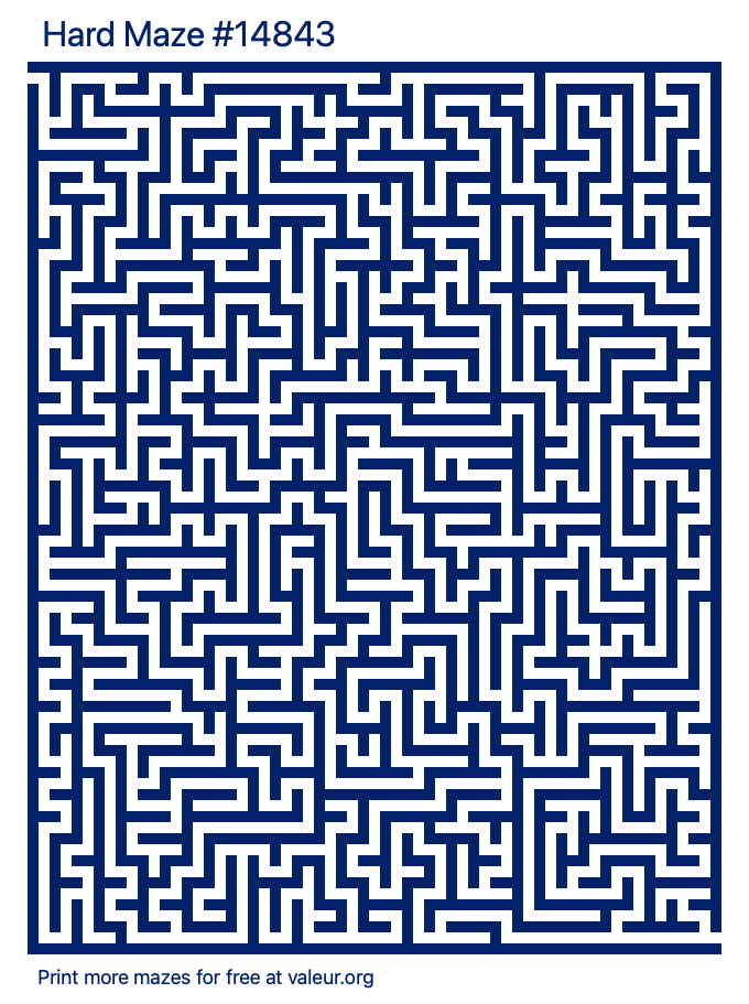 Free Printable Hard Maze number 14843