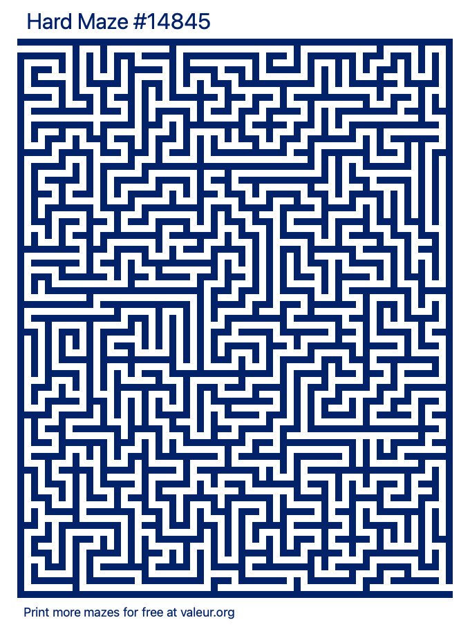 Free Printable Hard Maze number 14845
