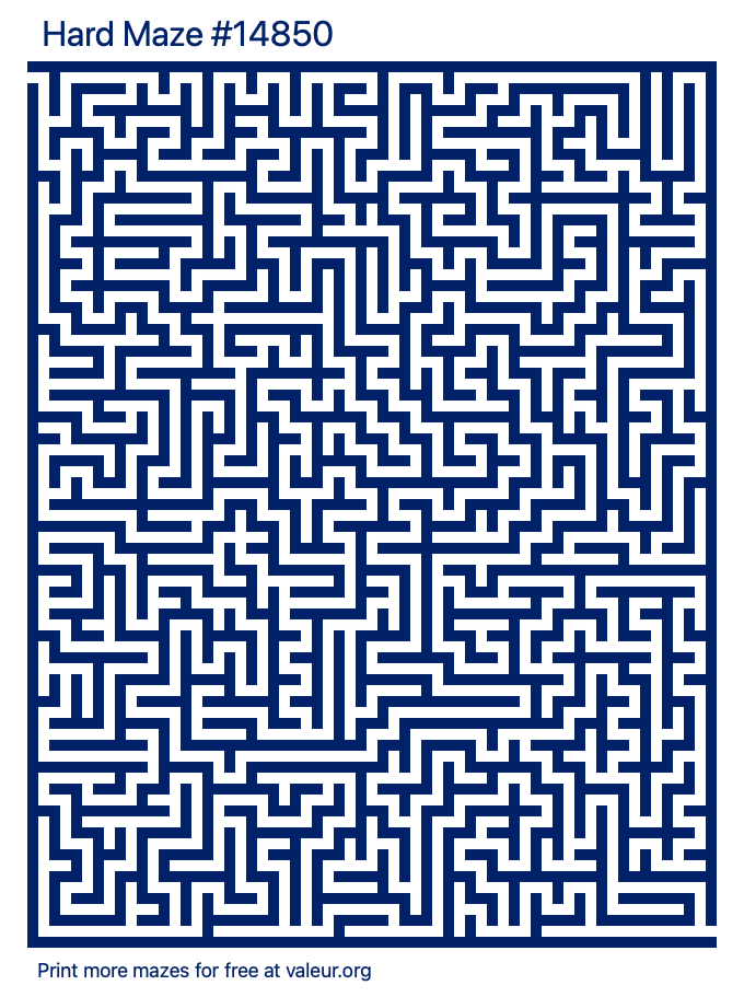 Free Printable Hard Maze number 14850