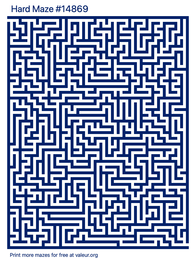 Free Printable Hard Maze number 14869