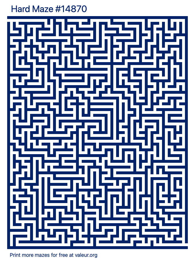 Free Printable Hard Maze number 14870