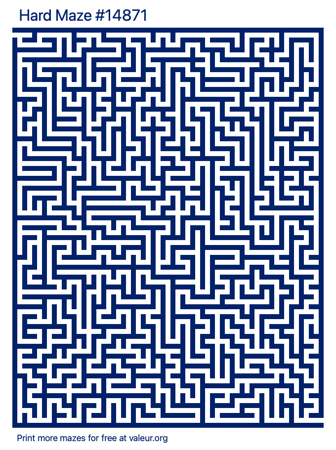 Free Printable Hard Maze number 14871