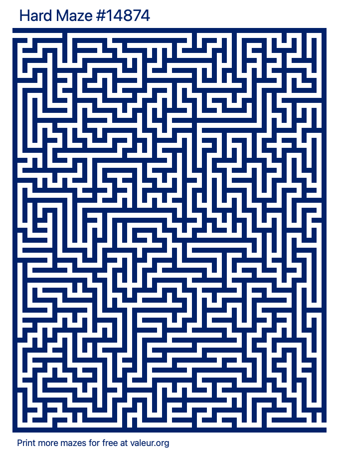 Free Printable Hard Maze number 14874