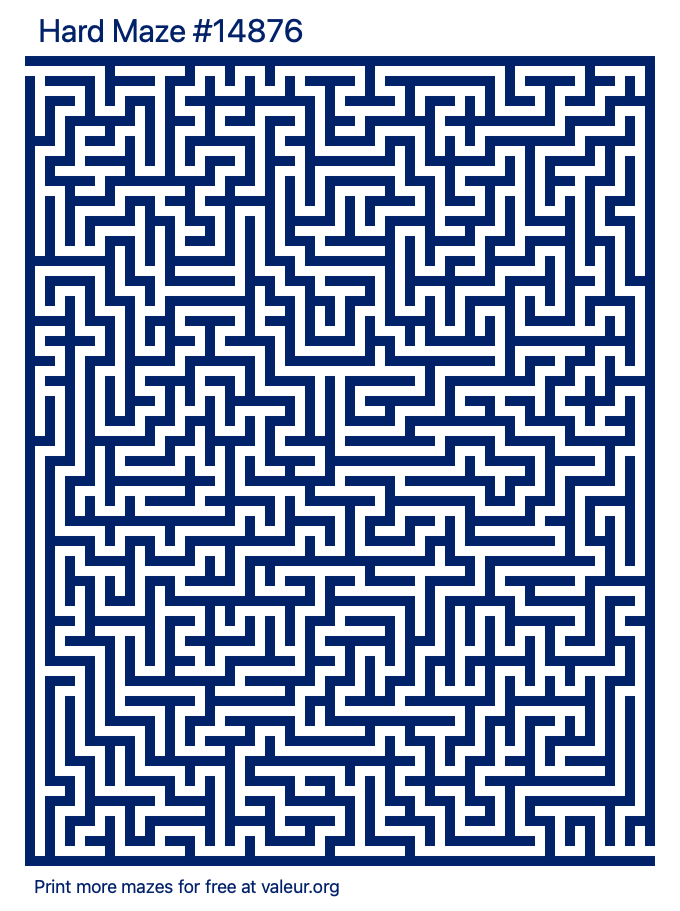 Free Printable Hard Maze number 14876