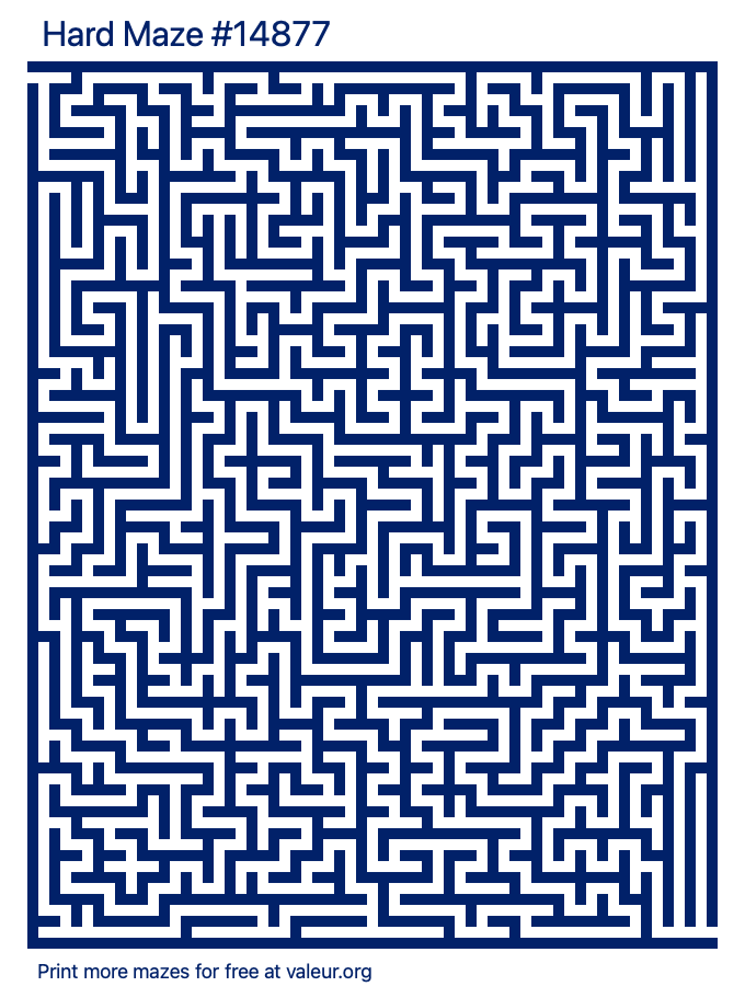 Free Printable Hard Maze number 14877