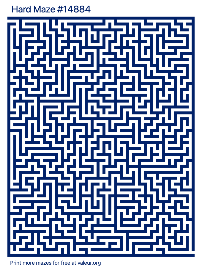 Free Printable Hard Maze number 14884