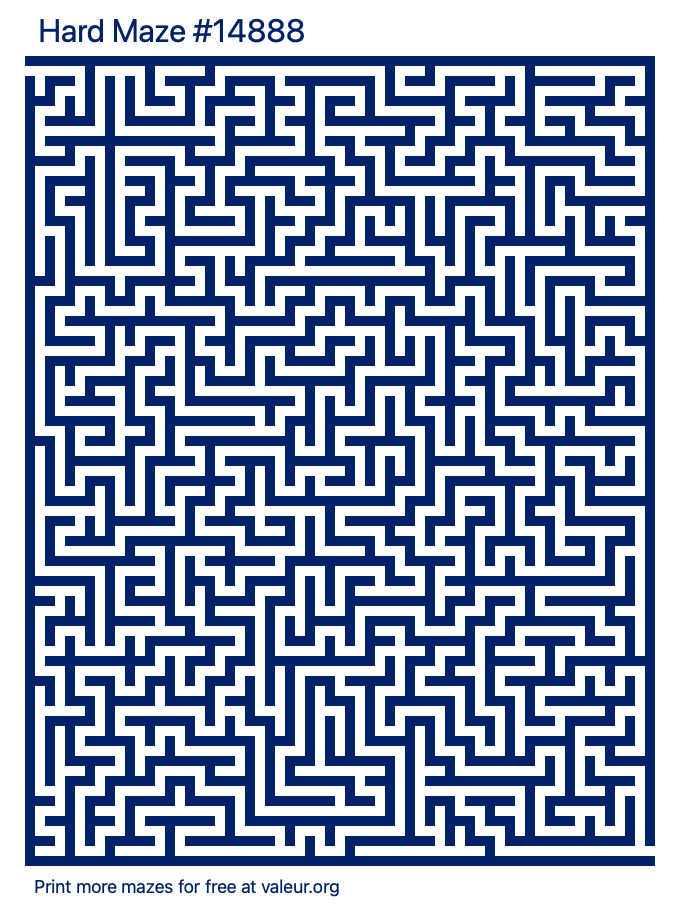 Free Printable Hard Maze number 14888