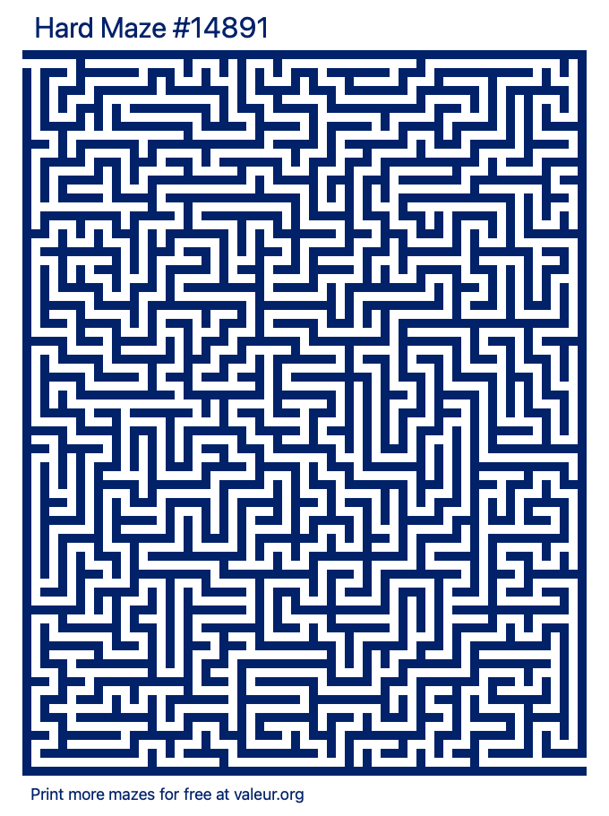 Free Printable Hard Maze number 14891