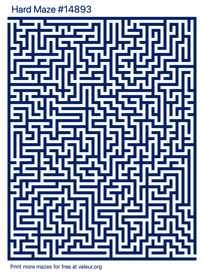 Free Printable Hard Maze number 14893