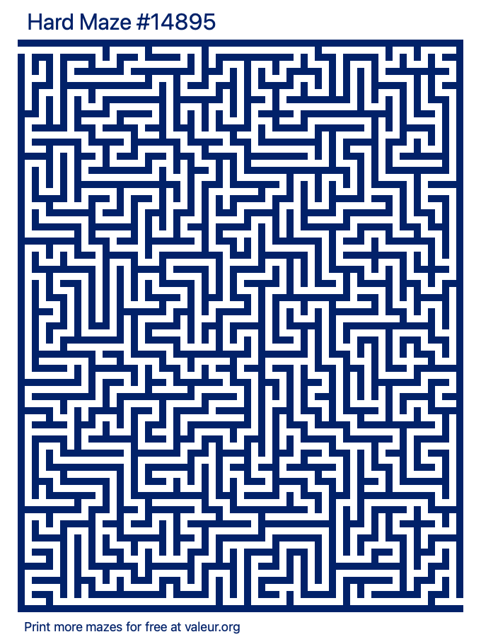 Free Printable Hard Maze number 14895