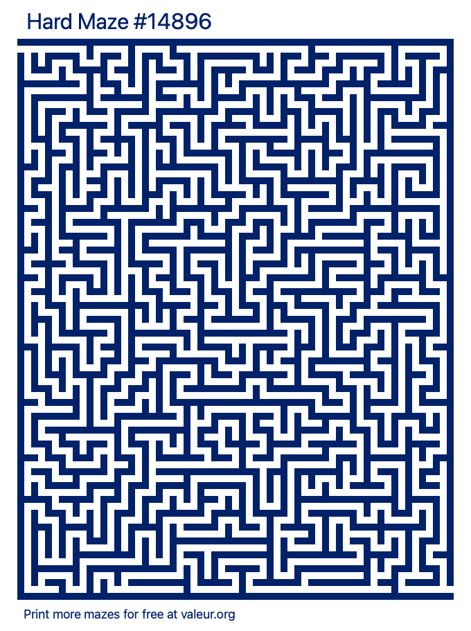 Free Printable Hard Maze number 14896