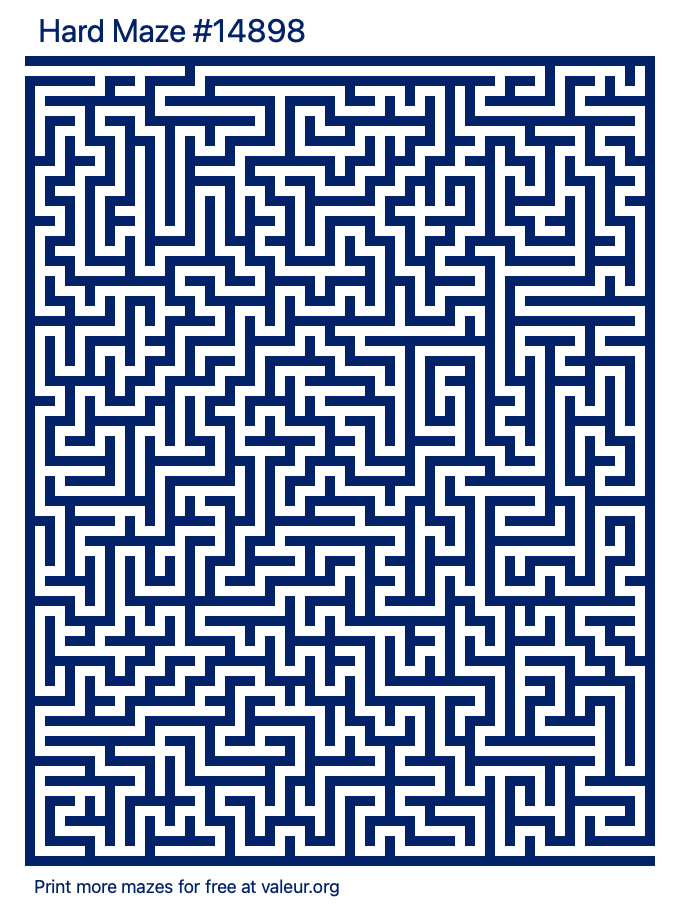 Free Printable Hard Maze number 14898