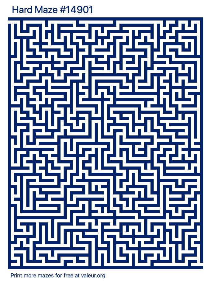 Free Printable Hard Maze number 14901