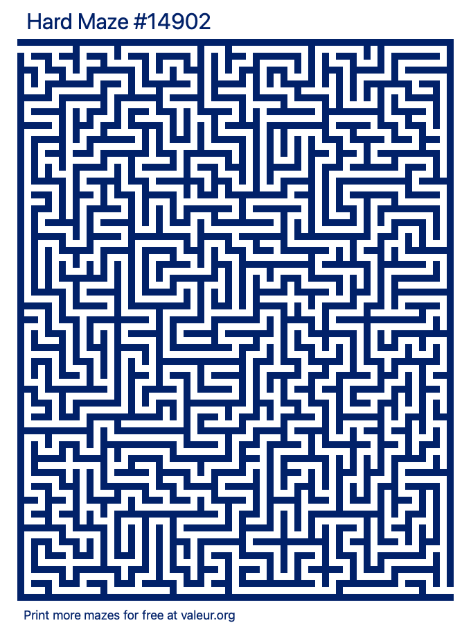 Free Printable Hard Maze number 14902