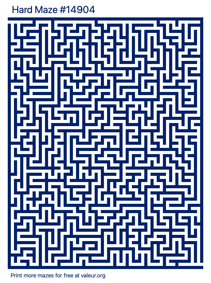 Free Printable Hard Maze number 14904