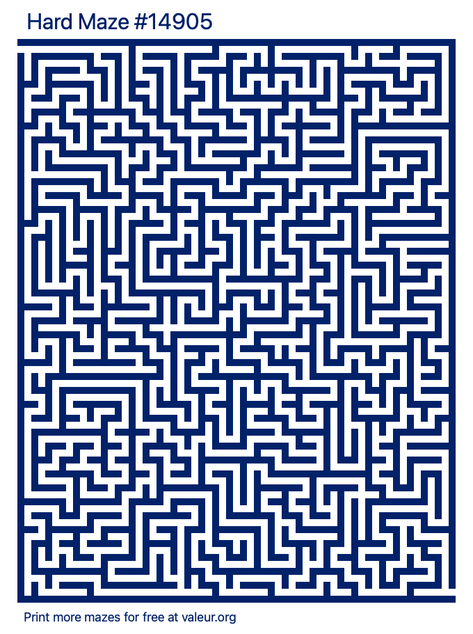 Free Printable Hard Maze number 14905