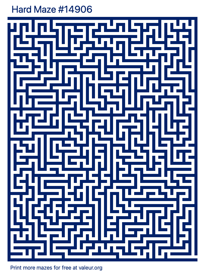 Free Printable Hard Maze number 14906
