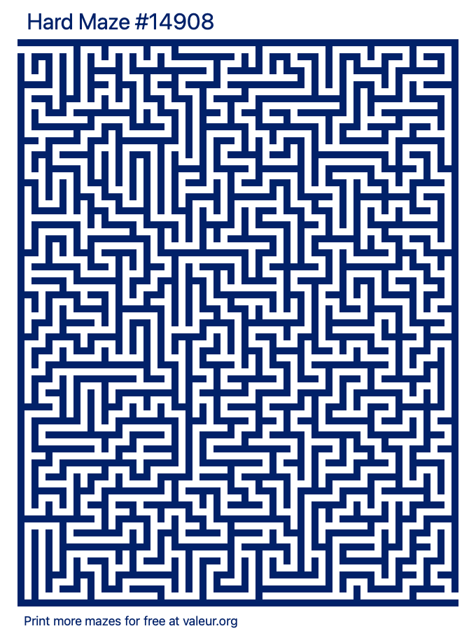 Free Printable Hard Maze number 14908