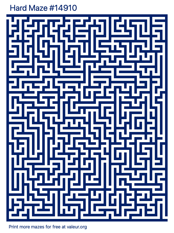Free Printable Hard Maze number 14910