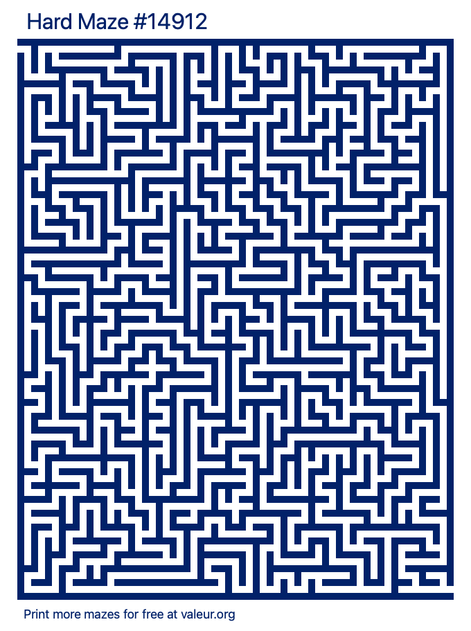 Free Printable Hard Maze number 14912