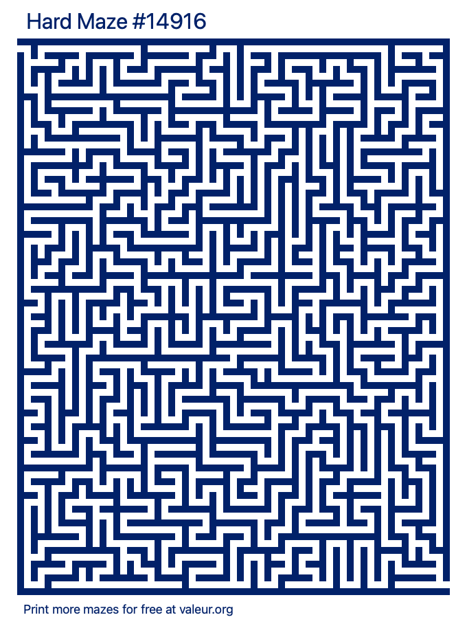 Free Printable Hard Maze number 14916
