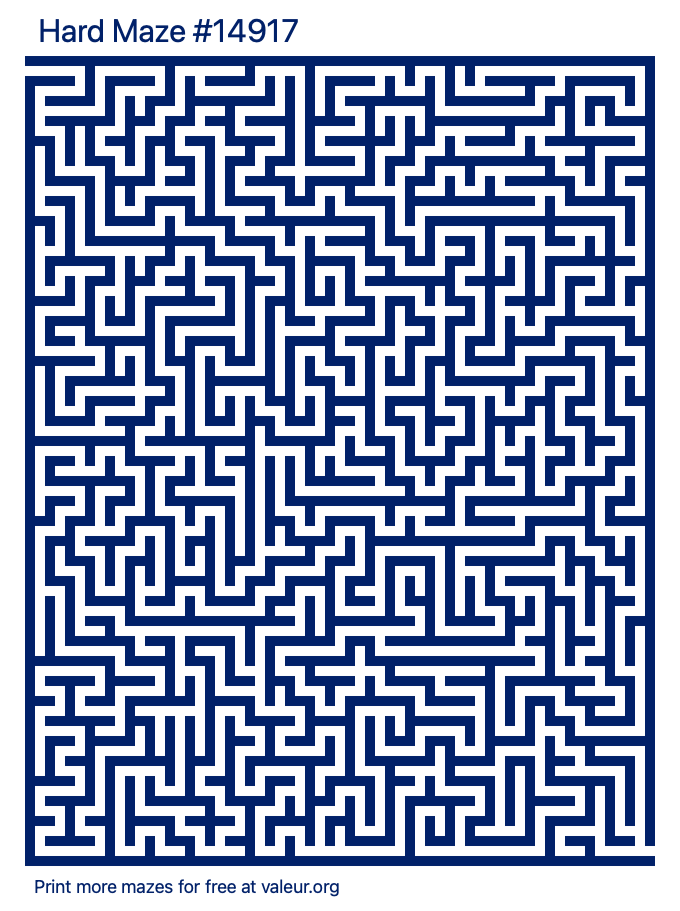 Free Printable Hard Maze number 14917