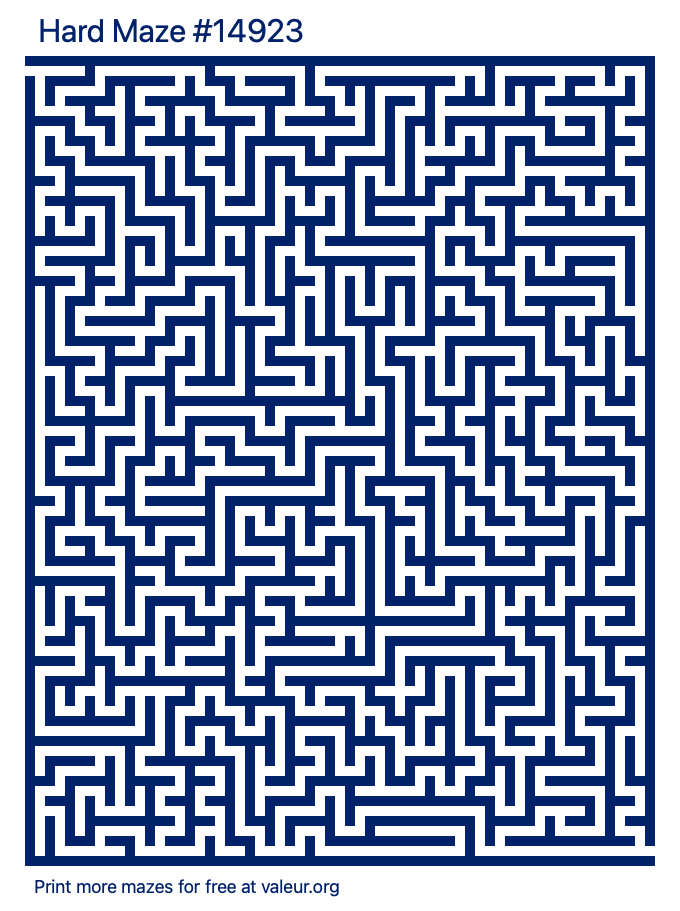 Free Printable Hard Maze number 14923